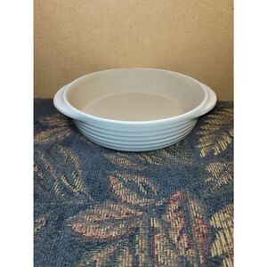 Pampered Chef Vanilla Enameled Mini Deep Dish Baker Stoneware